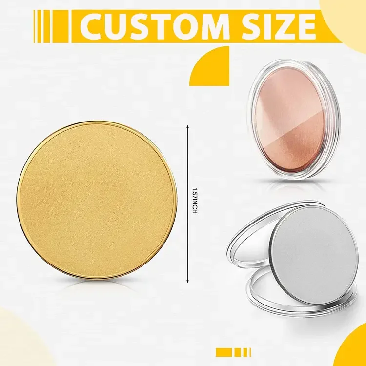 Engravable Coins Custom 30 40 50mm Round Gold Silver Copper stainless steel Metal Plated Solid Brass Blank Challenge Coin