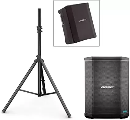 Discount sales for Boses S1 Pro PA System w Speaker Stand & Play-Through Cover - Bo Nue Black