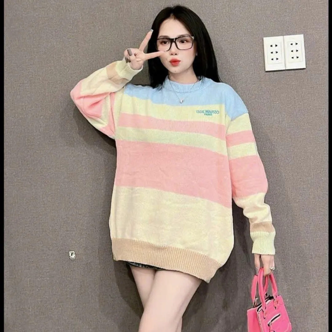 2023 Autumn New Arrivals Women Fashion Design Long Sleeve Pullover Knitted Cardigan Top