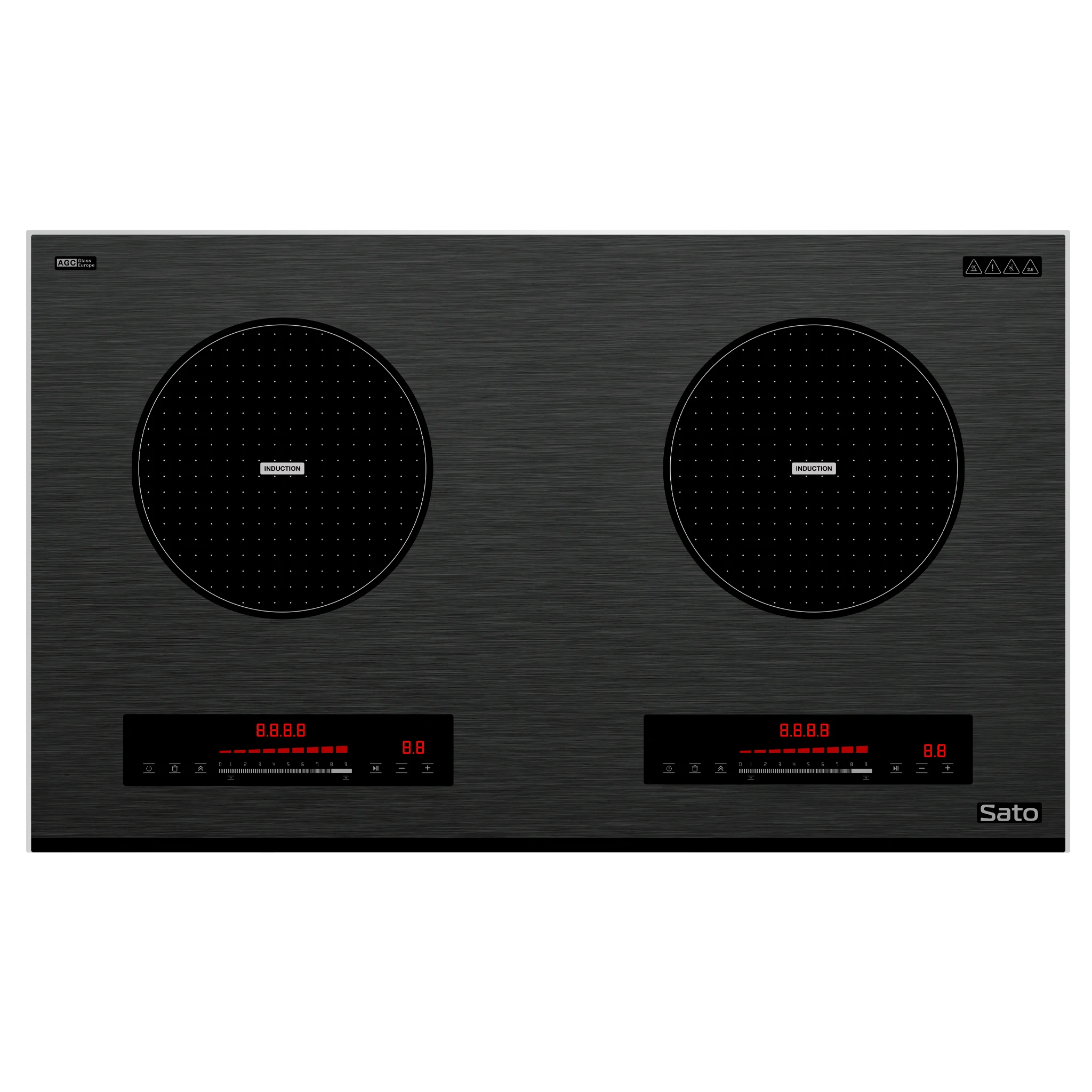 Sato OEM/ODM  SIH376 N2.3 B Induction Cooktop Double Burner Outstanding Smart Inverter ELectric Stove Induction Cooker