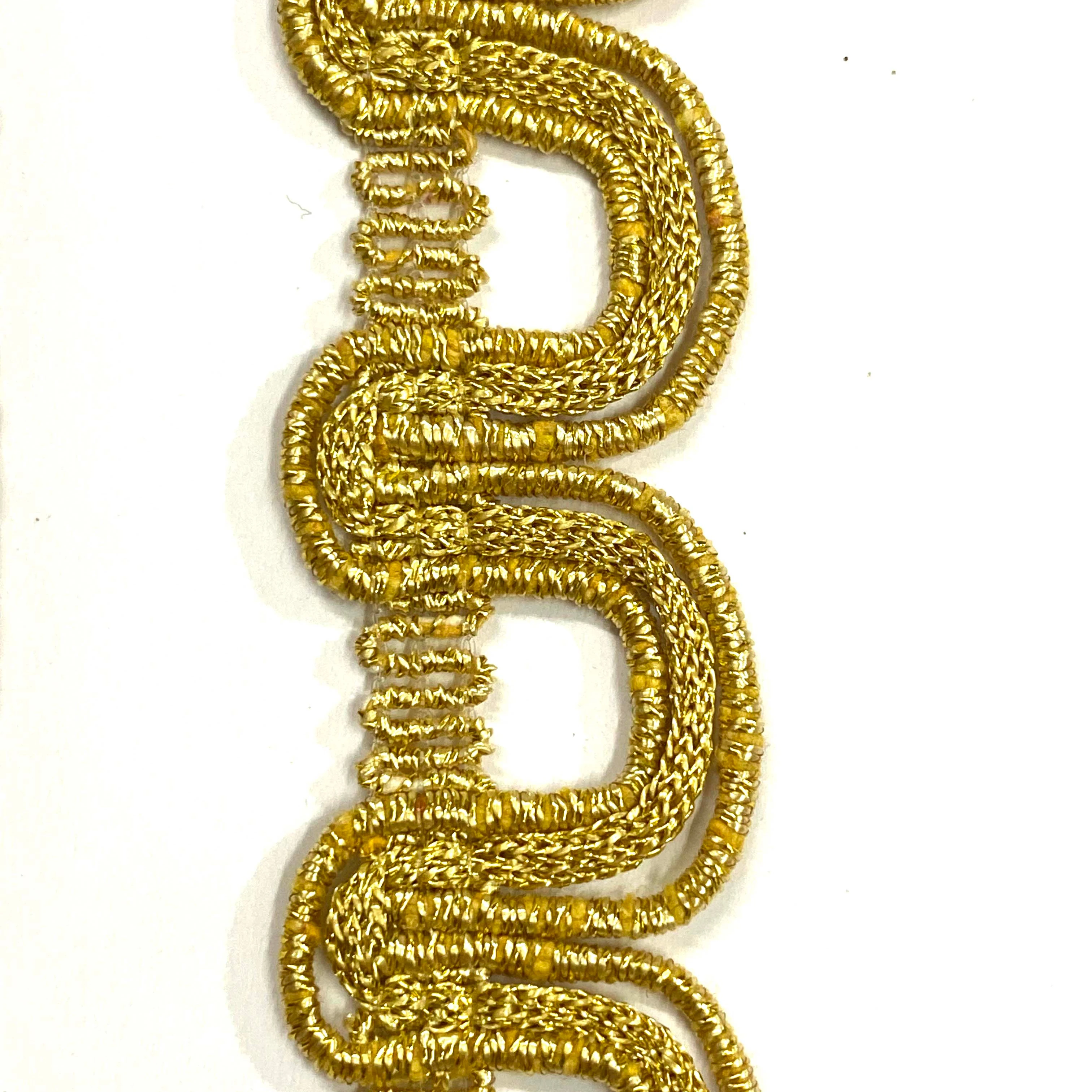 Sewing Gimp Gold And Black Braided Trim 25 mm Sequined Lace Trimming For Scarf Carnival And Catholic Garments Tatting