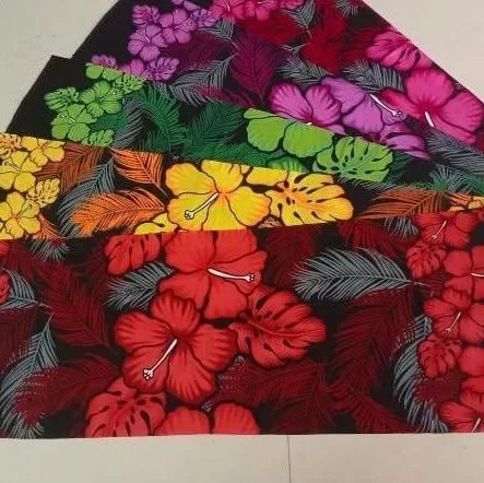 Красивая островная племенная тематика полинезийского стиля из чистого вискоза доступная на складе в ярких