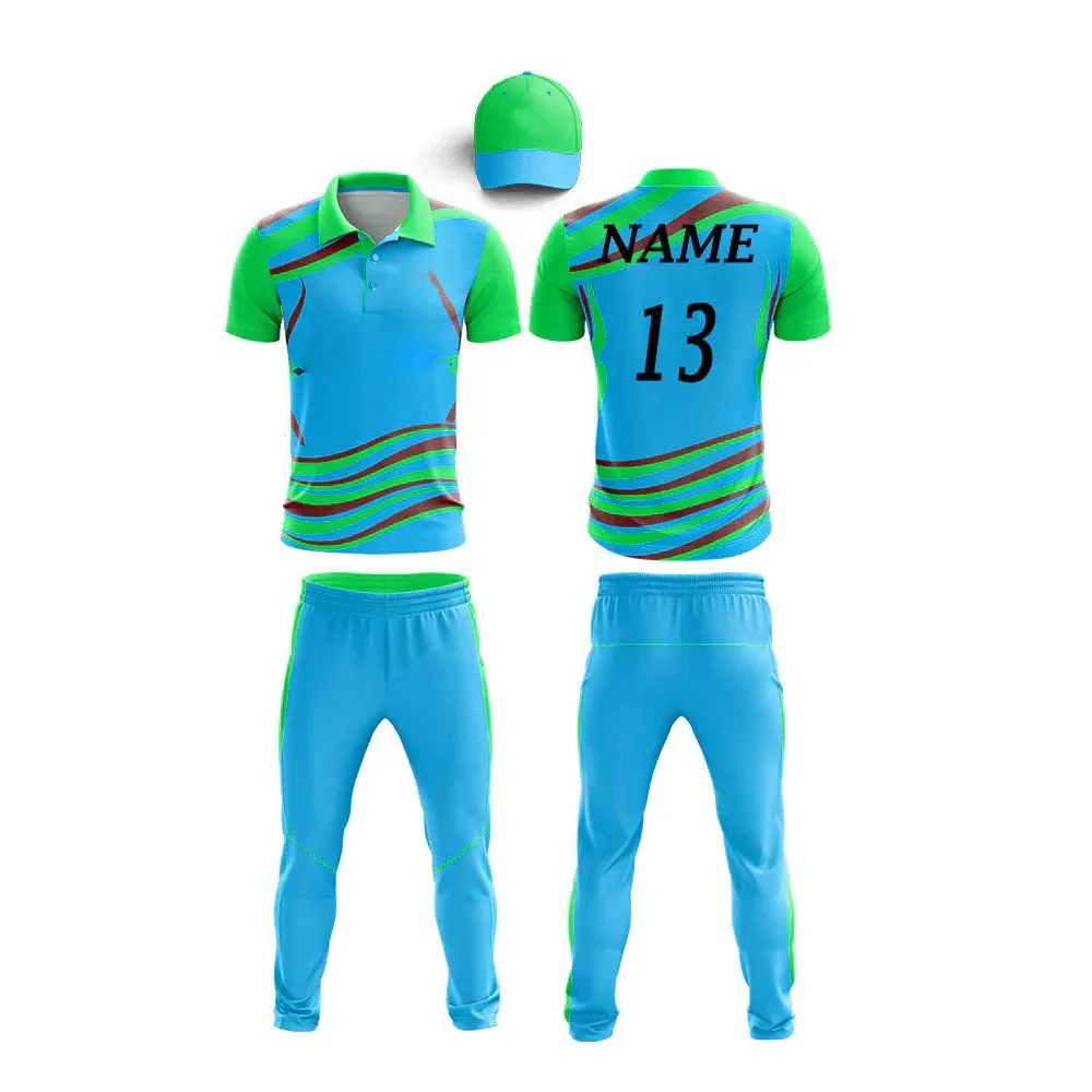 High Quality Custom Sublimated Cricket Wears Cricket Uniforms With Jerseys And Trousers For Online Sale