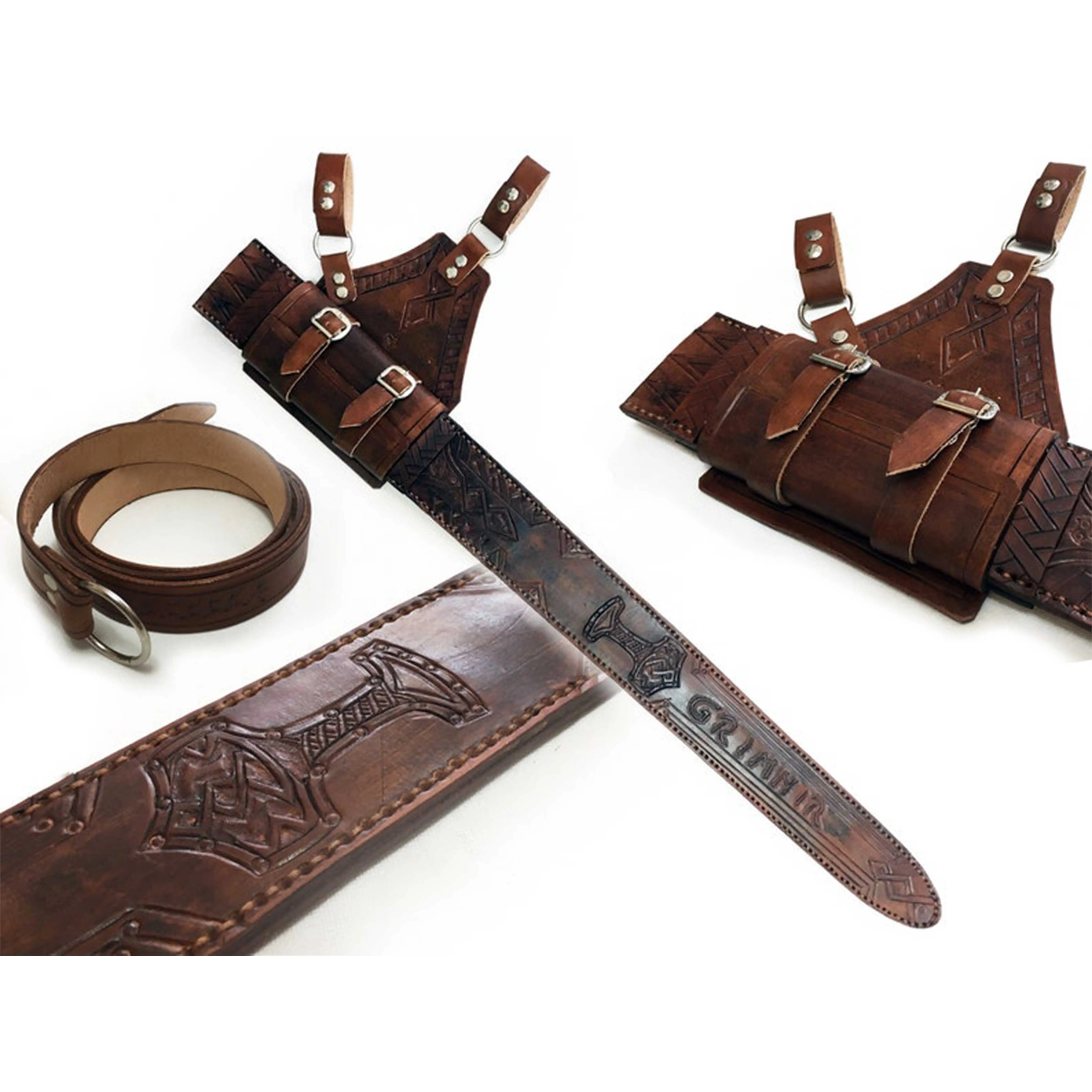 Premium Top Factory Product Rich Grain Leather Sheath for Sword Blade Knives