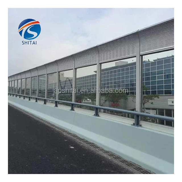 high security highway soundproof panels galvanized acrylic road noise barrier panel durable outdoor barrier for railway