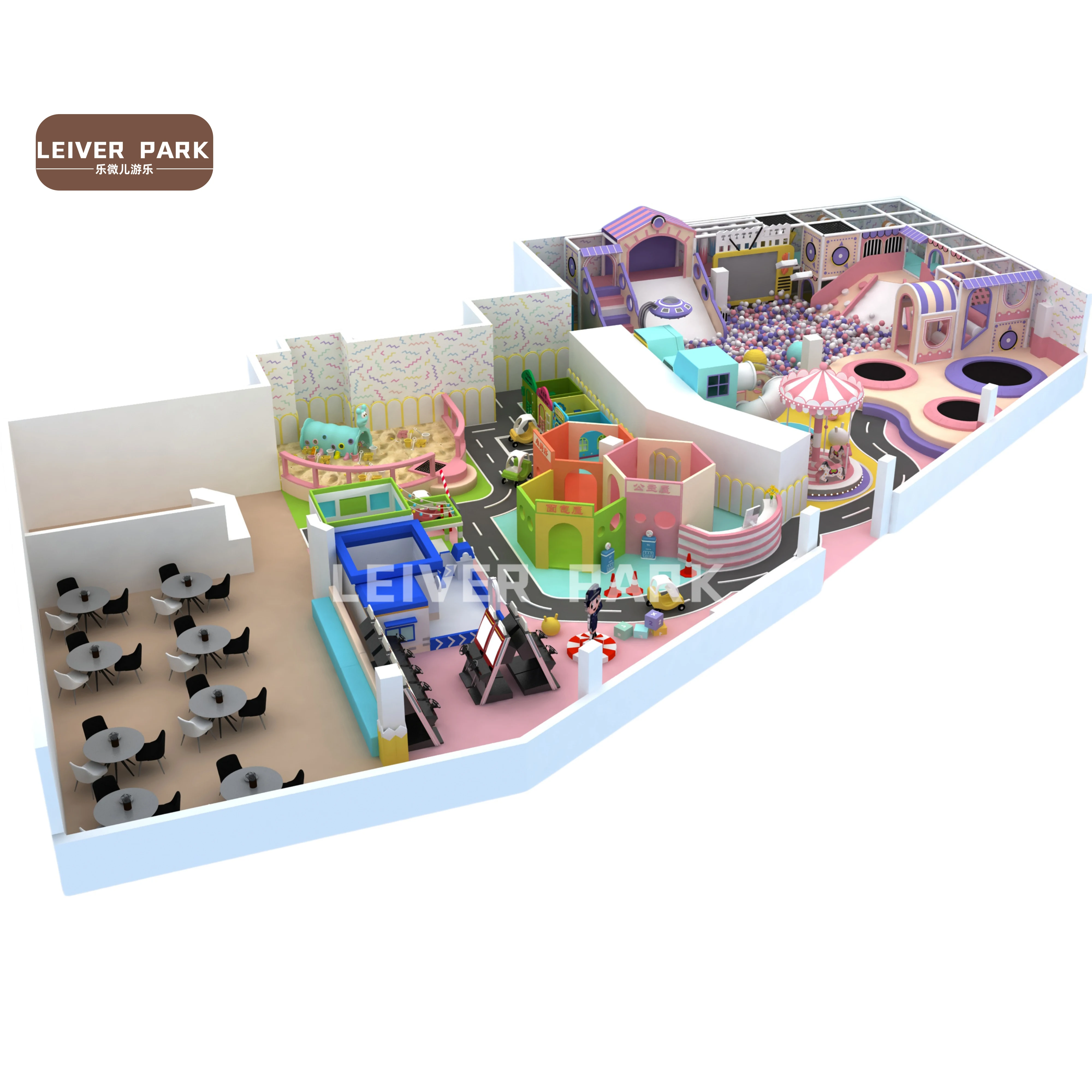 Indoor Playground Children Park With Slide Ball Sand Pit Arcade Honeycomb Maze Trampoline Soft Play Indoor Kids Playground