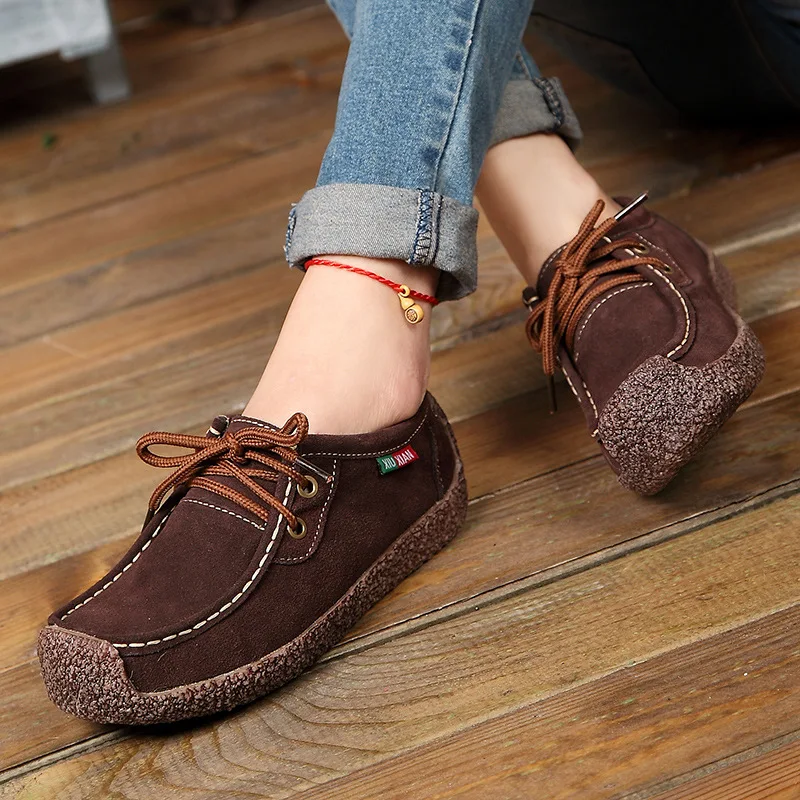 2021 autumn new design  winter casual flat snail bean shoes for women