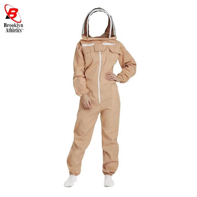 High Quality 3-Layer Ventilated Beekeeping Coverall Cotton Work Clothing with Safety Protection Tela Suits