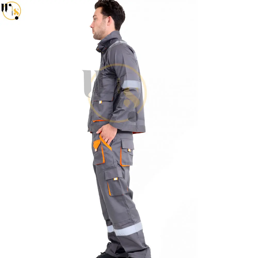Custom Made Worker Wear Coverall Working Uniform Cotton Polyester Safety Clothing Plus Size Breathable Safety Work Wear