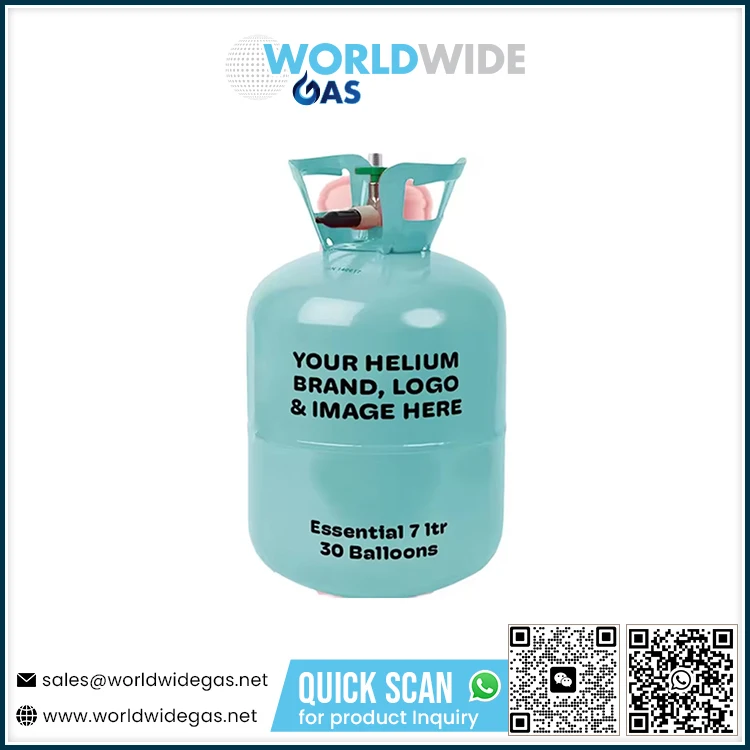 Purchase Premium 7 liter of High Pressure Helium gas for balloons made in Europe.