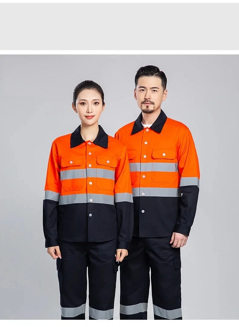 Workwear Uniform Set For Construction Customized Workers Safety Reflective Safety Workwear Clothing Workwear