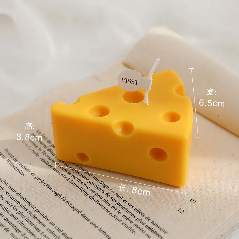 Custom handmade cheese food bougie kaars home decoration vela aromatherapy shooting props scene weeding candle gift