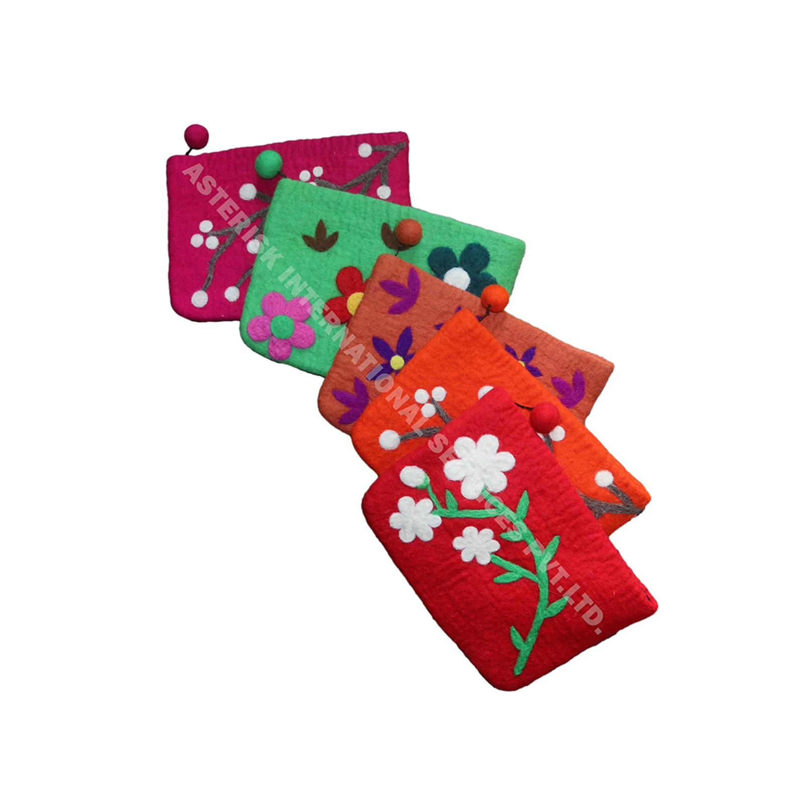 Многоцветный бумажник из шерсти мериноса