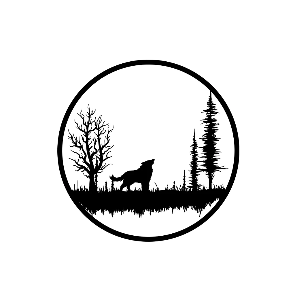 KAF095 Wolf Design Metal Wall Art 2024 High Quality Best Price Metal Wall Decor 70x30cm Dropshipping Laser Cut Metal Painting