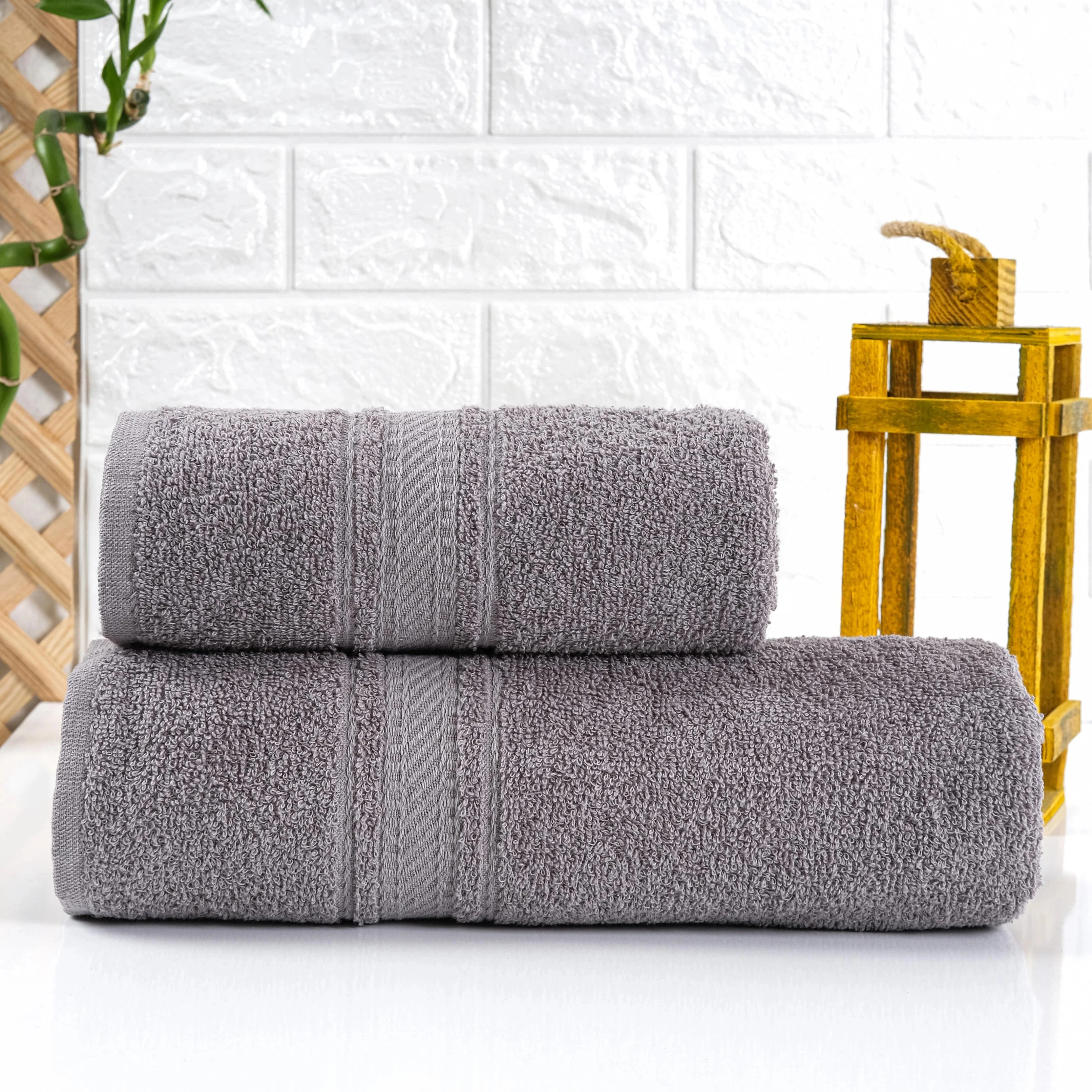 Premium Quality 100% Turkish Cotton Spa Costume 600 gsm Towel Set for Bath Beach Border Design Home Hotel Use Worldwide Shipping