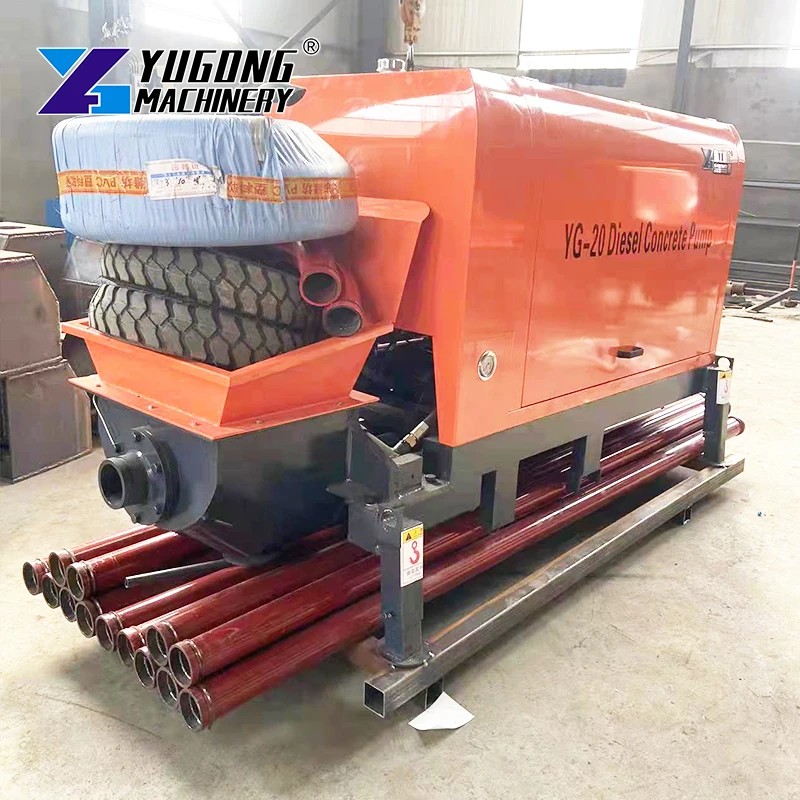 Concrete pumping machine and concrete mixer concrete mixer pump