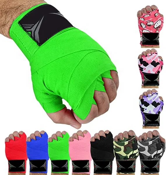 Professional Wholesale Custom Boxing Hand Wraps 100% Cotton boxing bandage hand wraps Training Protection boxing wrap