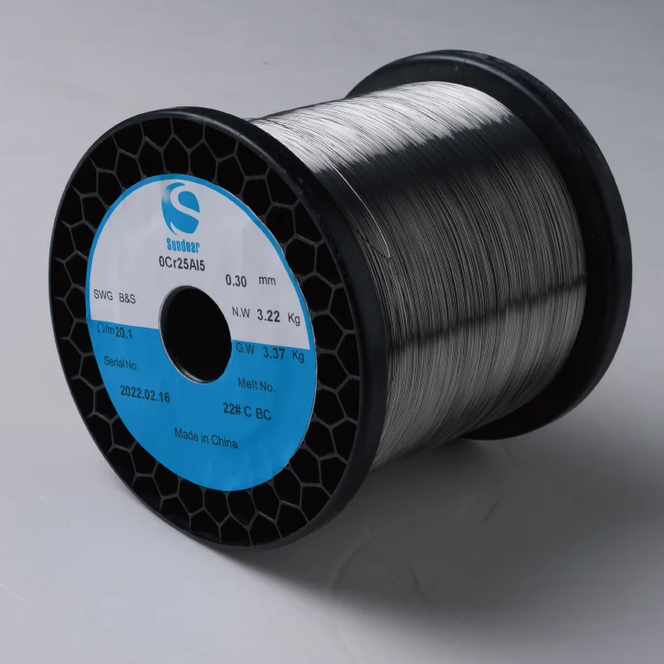 free sample resistance wire 0.2mm high quality 0Cr25Al5 FeCrAl alloy wire for hair dryer oven spring wire