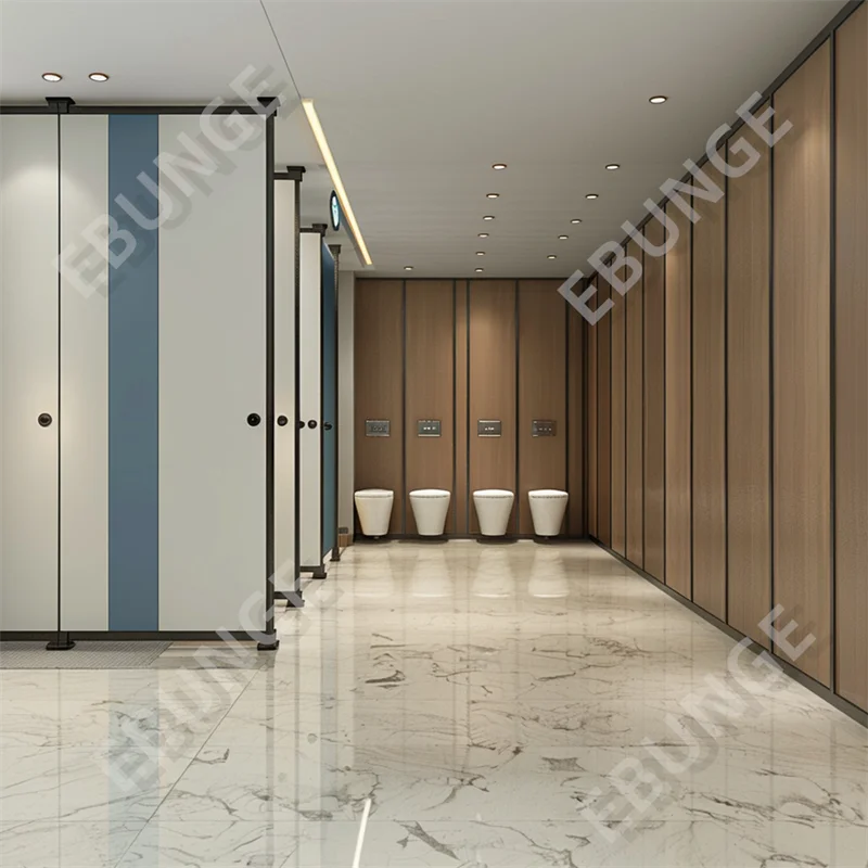 EBUNGE HPL Laminate Phenolic Board Waterproof Public Toilet Bathroom Partition Kids WC Divider Screen