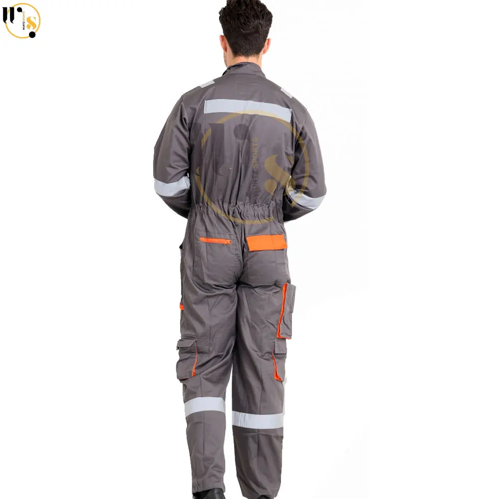 Custom Made Worker Wear Coverall Working Uniform Cotton Polyester Safety Clothing Plus Size Breathable Safety Work Wear