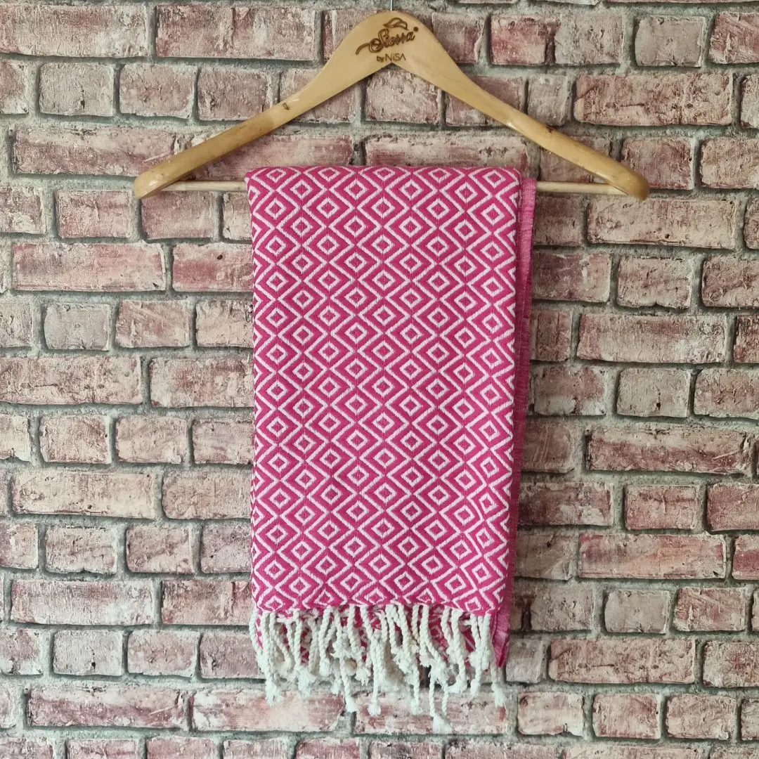 Sierra Linens, Baklava Patterned Peshtamal, 100% Cotton, 100x180 cm, 400gr.(+-5), Wholesale, Made in Turkey, Customizable