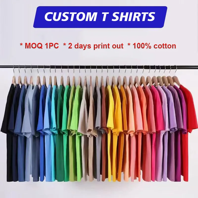 No minimum Custom cotton unisex t shirt with promotion slogan and logo imprint