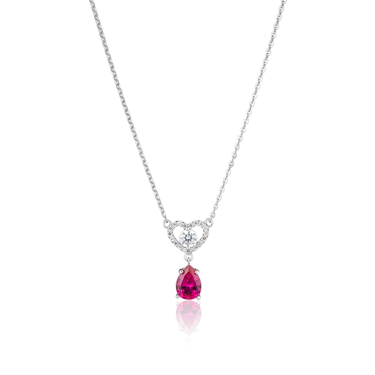 Gemstones Jewelry Set Collection Au585 Real Gold Necklace Fine Jewelry Set With Ruby Stone Made In Vietnam PTB291