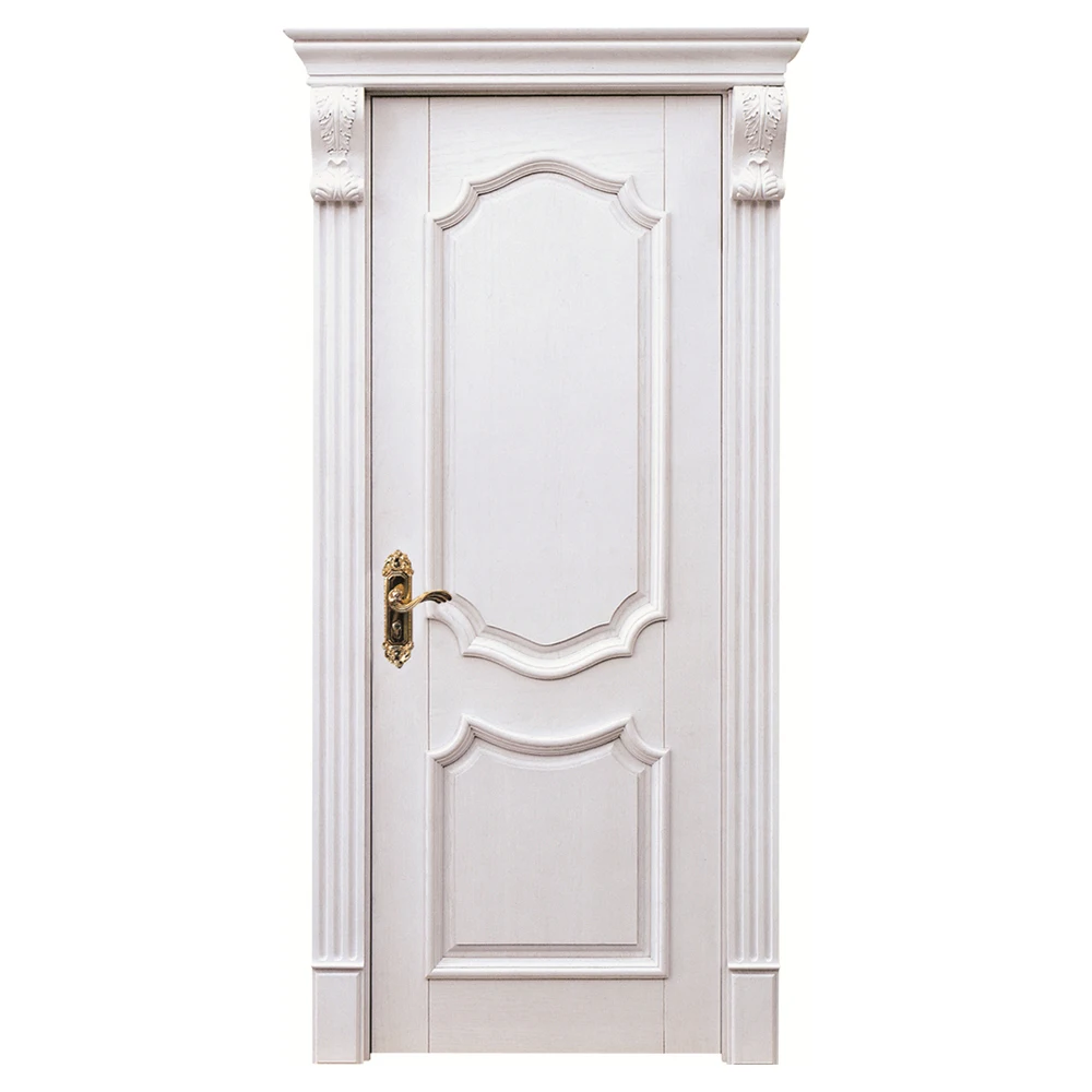 Chinese Paint Modern Flush Interior Door Designs High Quality Solid Wood Custom Door With Door Lock