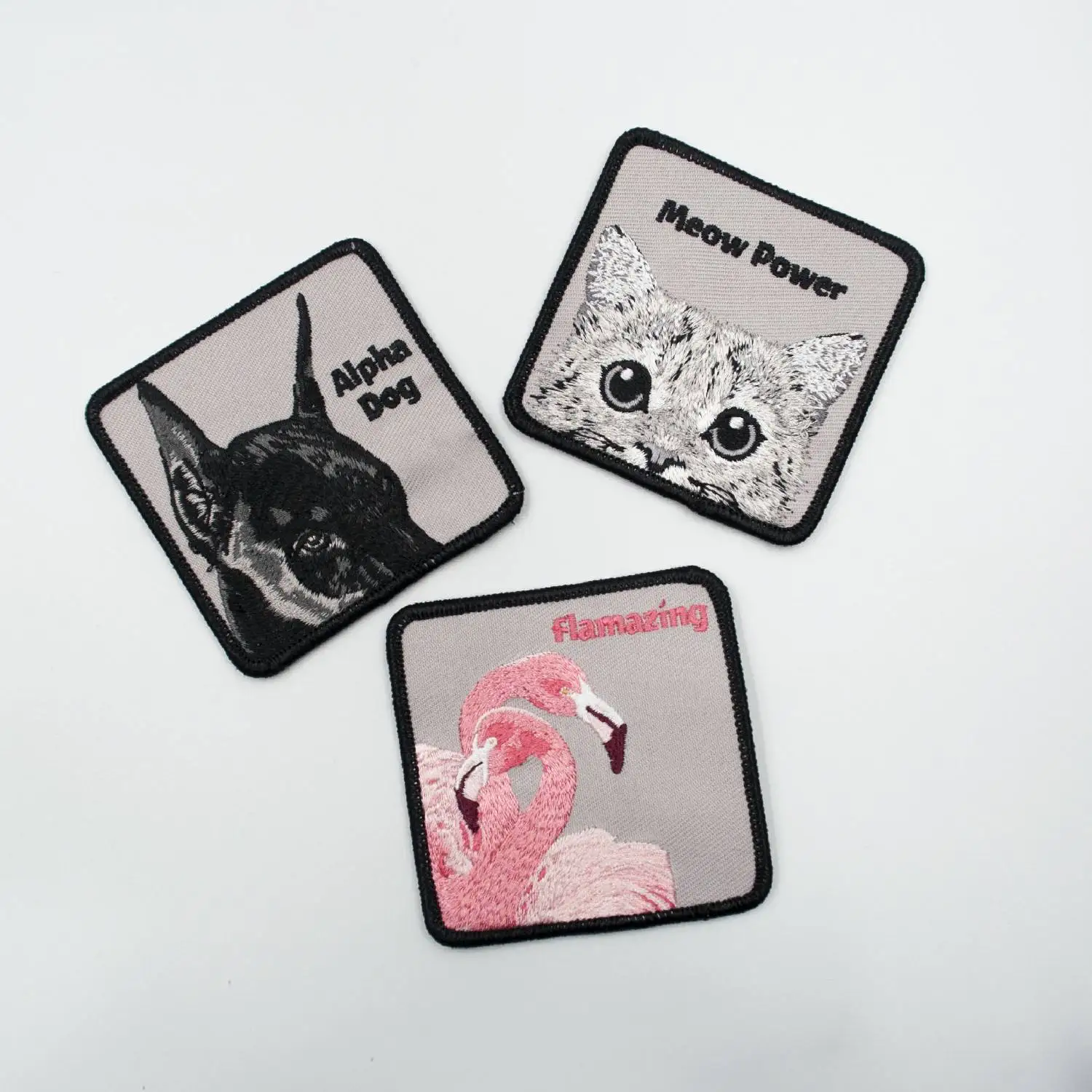 Factory Manufacturer Custom 3D Brand Name Woven Logo Patches Custom Patch No Minimum LOGO Patches Hook Backing