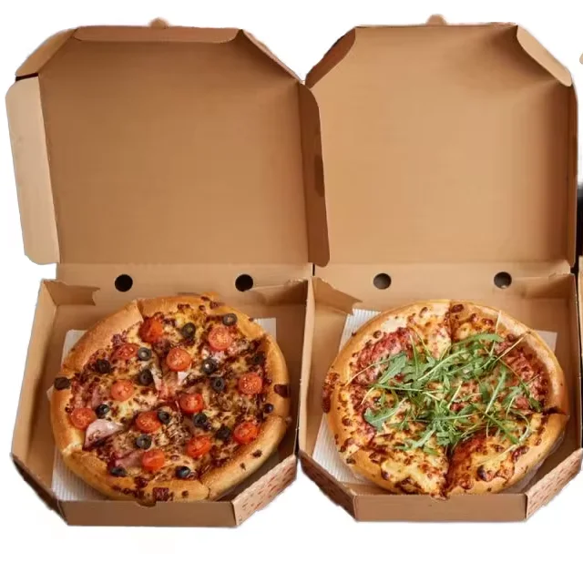Eco-Friendly Customizable Shape Turkish Paper Pizza Boxes for Food Packaging in Industrial Use