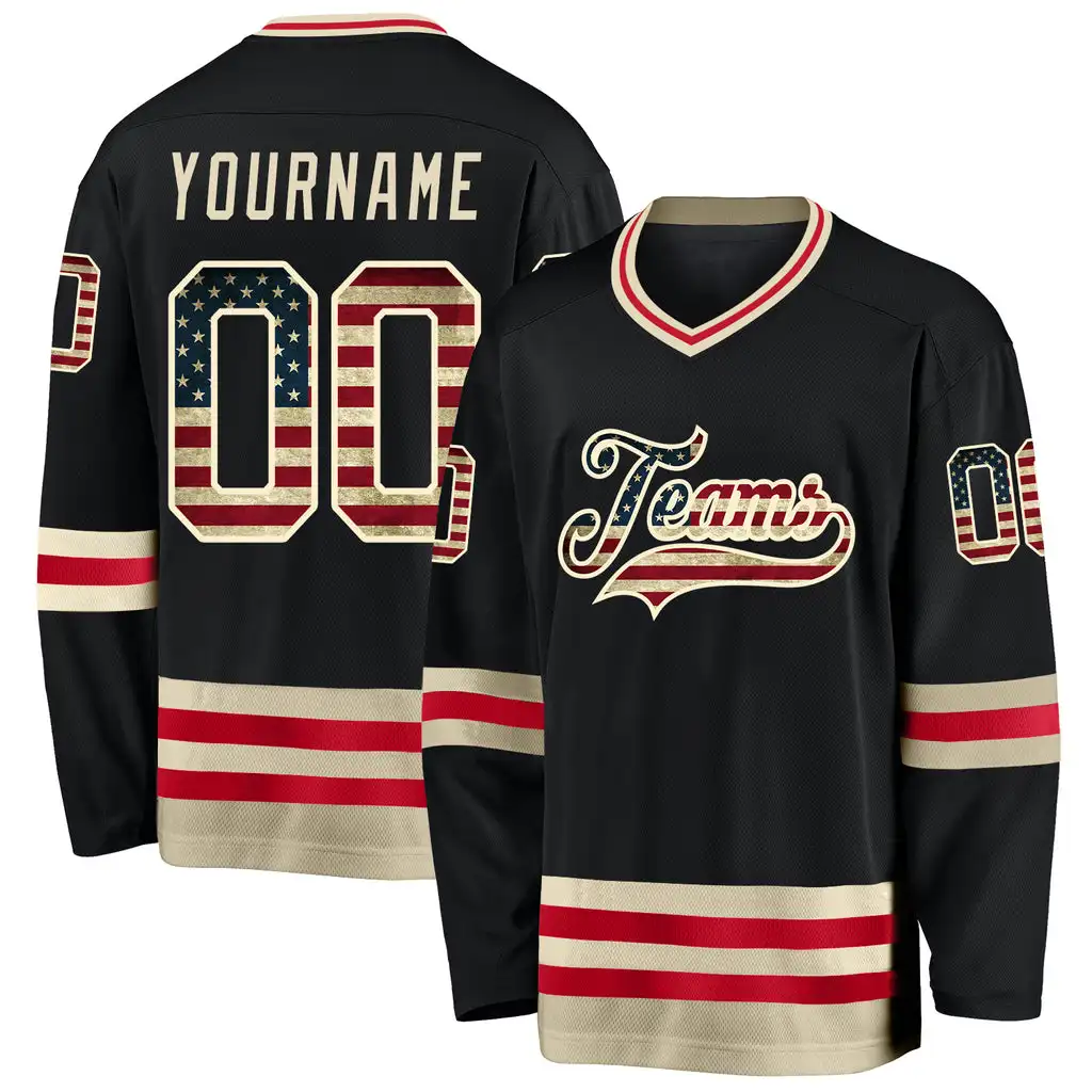 Custom Wholesale Fashion Sublimation Team Cheap Retro Reversible Hockey Jersey Ice Hockey Practice Training Jerseys