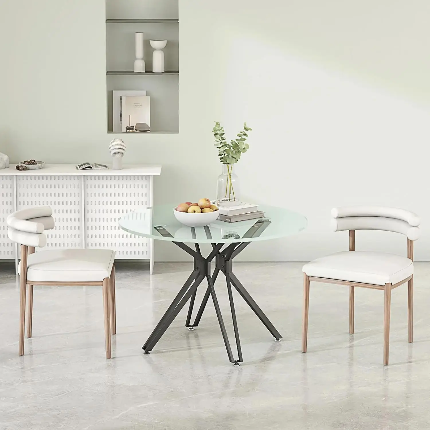 Modern Pedestal Metal Table Base with Suction Cups for Dining & Coffee Tables Versatile Use for Home & Hotel Complements Chairs