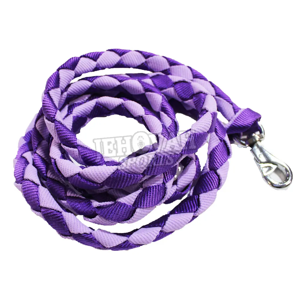 Factory Made Durable Adjustable Equestrian Lead Rope With Brass Hook Lead Ropes