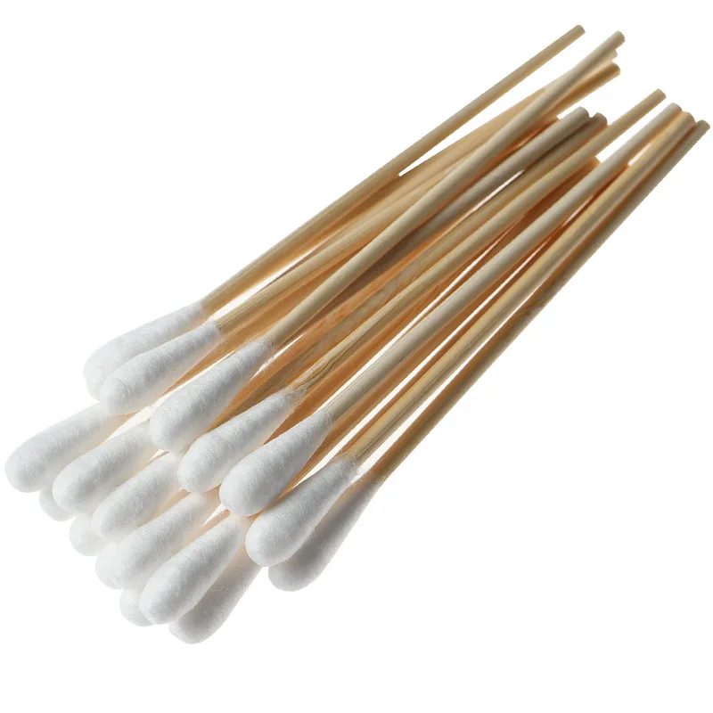 Одноразовые двухсторонние чистящие хлопковые шарики для снятия макияжа ушные круглые заостренные наконечники