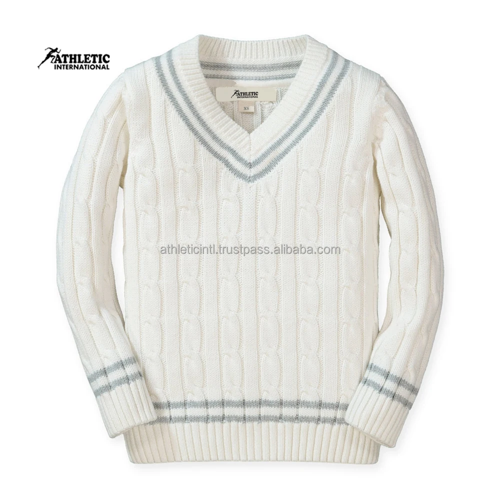 Athletic designs Cricket Sweaters cable Knit Cardigan Pullover Wool Jumpers for men