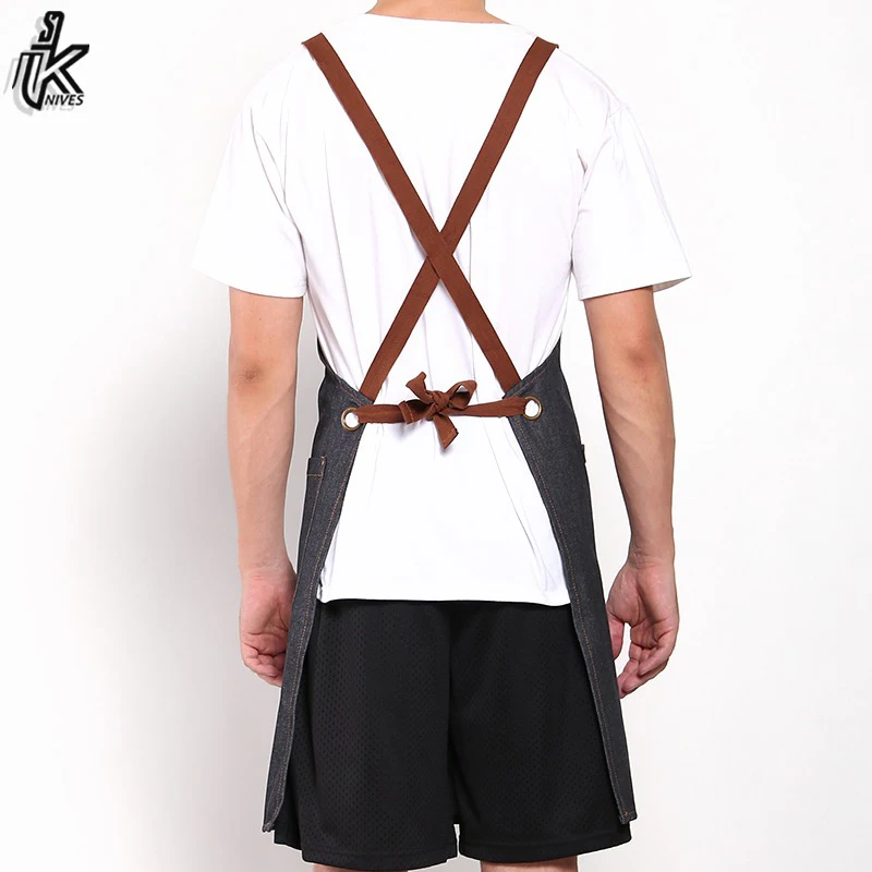 Оригинальный фартук шеф-повара высокого качества кухонный фартуки из 100% хлопка для работы