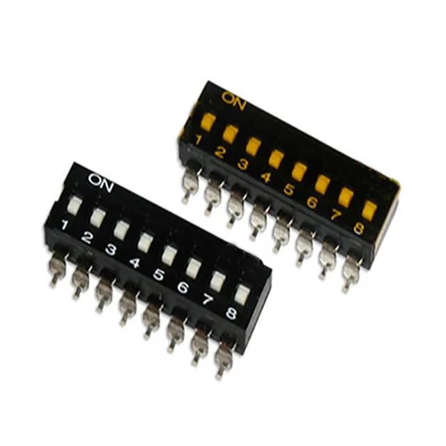 1.27mm DIP switch 8P SMT Black tape&reel package