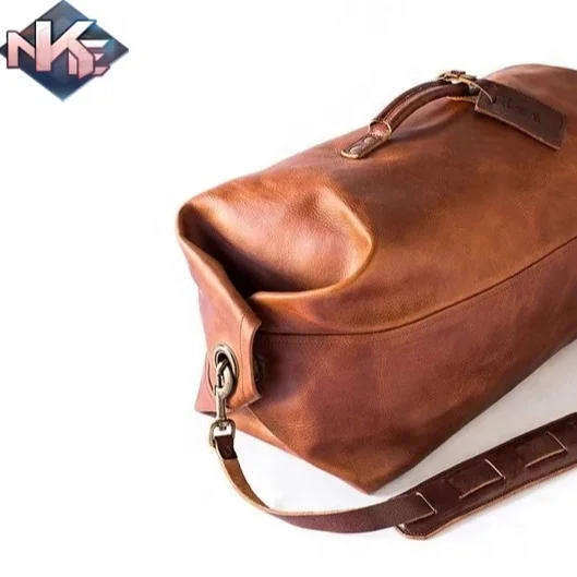 Handmade Custom Leather Duffle bags for Men and wholesale Leather Travel Overnight Weekend Sports Gym Duffel Carry On bag