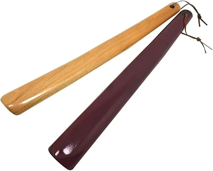 Factory Wholesale Custom Logo Portable Short Shoe Helper Wooden Shoe Horn