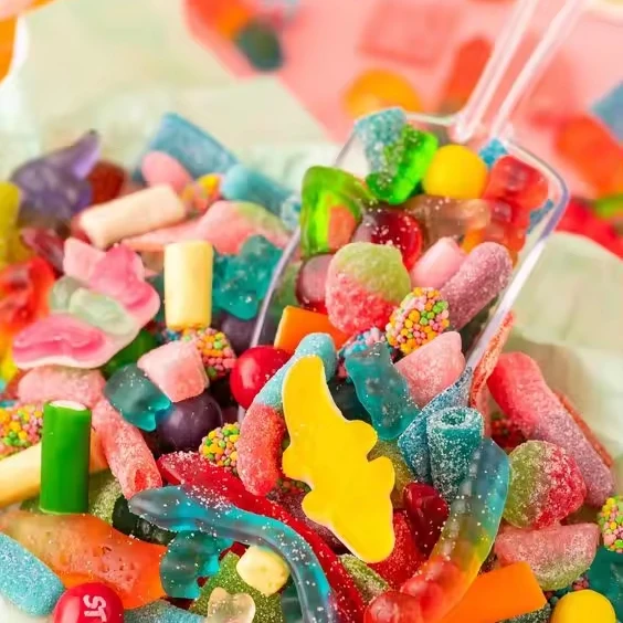 Chinese Snacks Supplier Sugar Coated Mixed Fruit Flavored Chewy Soft Bulk Jelly Candy Gummy Wholesale