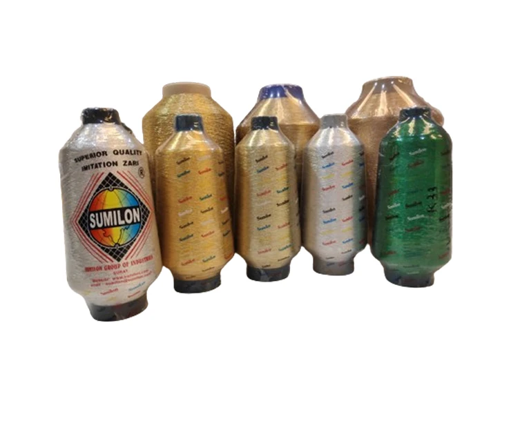 Пряжа металлическая/полиэфирная с низкой крученой нитью 150D ST типа для вышивки вязания шитья