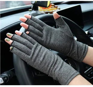 Wholesale Custom Half Finger Heated Sports Gym Tension Symptom Relieve Therapy Compression Women Men Work Pain Hand Gloves
