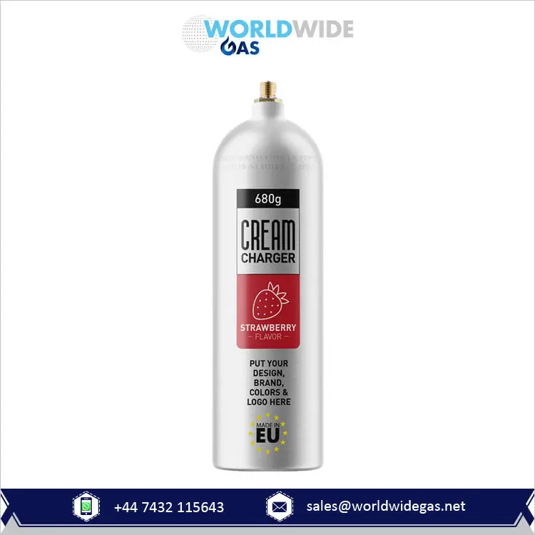 Best Quality Made in Europe 680g Nitrous  Aluminum Cylinders Banana  Flavor deluxe cream charger Ready for Quick Delivery