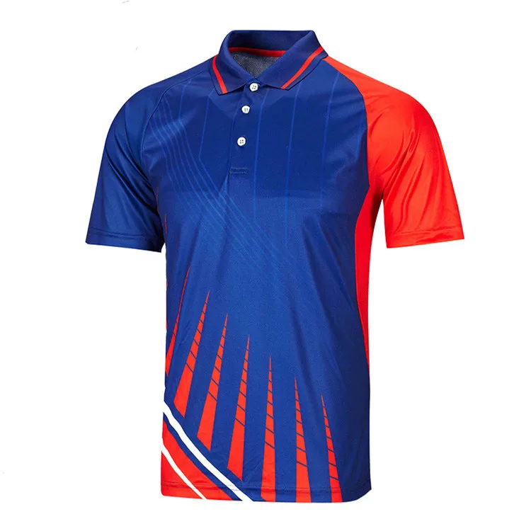 High Quality 100% Cotton Pique Mens Customized Polo Shirts Sports Badminton Polo Shirt Dye Sublimation printing golf shirt