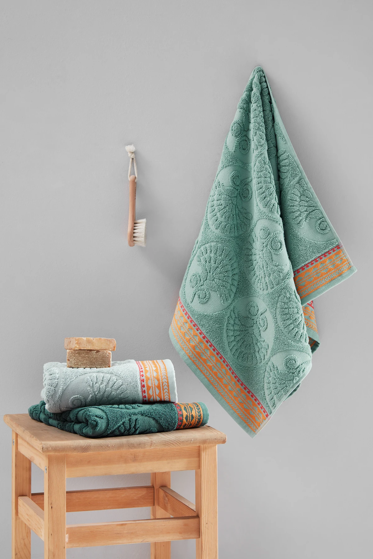 Cotton Terry Bath Towels Combed Cotton Soft Absorbent Pure Natural Sustainable Ecological