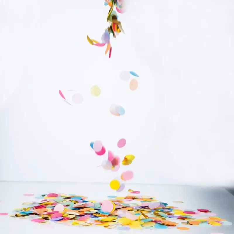 Tissue Paper Confetti 5000 Pieces 1 Inch Rainbow Confetti Dots for Wedding Baby Shower Birthday Party Table Decorate