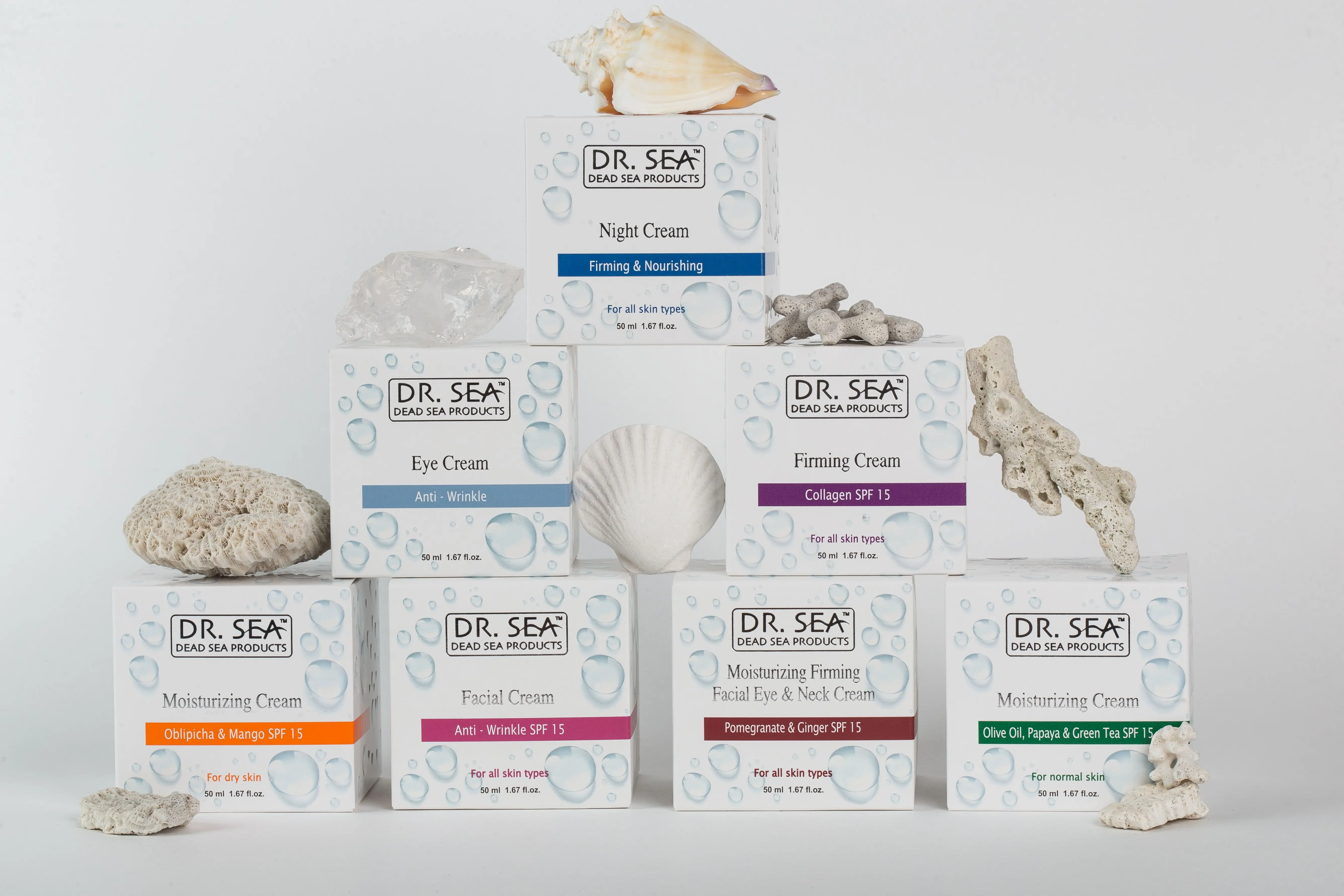 Dr. Sea Collagen Firming Cream SPF 15 - Lifting and Firming Cream with Vegetable Collagen & Dead Sea Minerals for All Types Skin