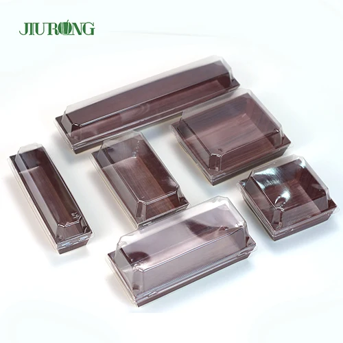 Custom Bakery Dessert Cookie Macaron Pastry Paper Packaging Transparent Cake Box with Clear PVC Lid