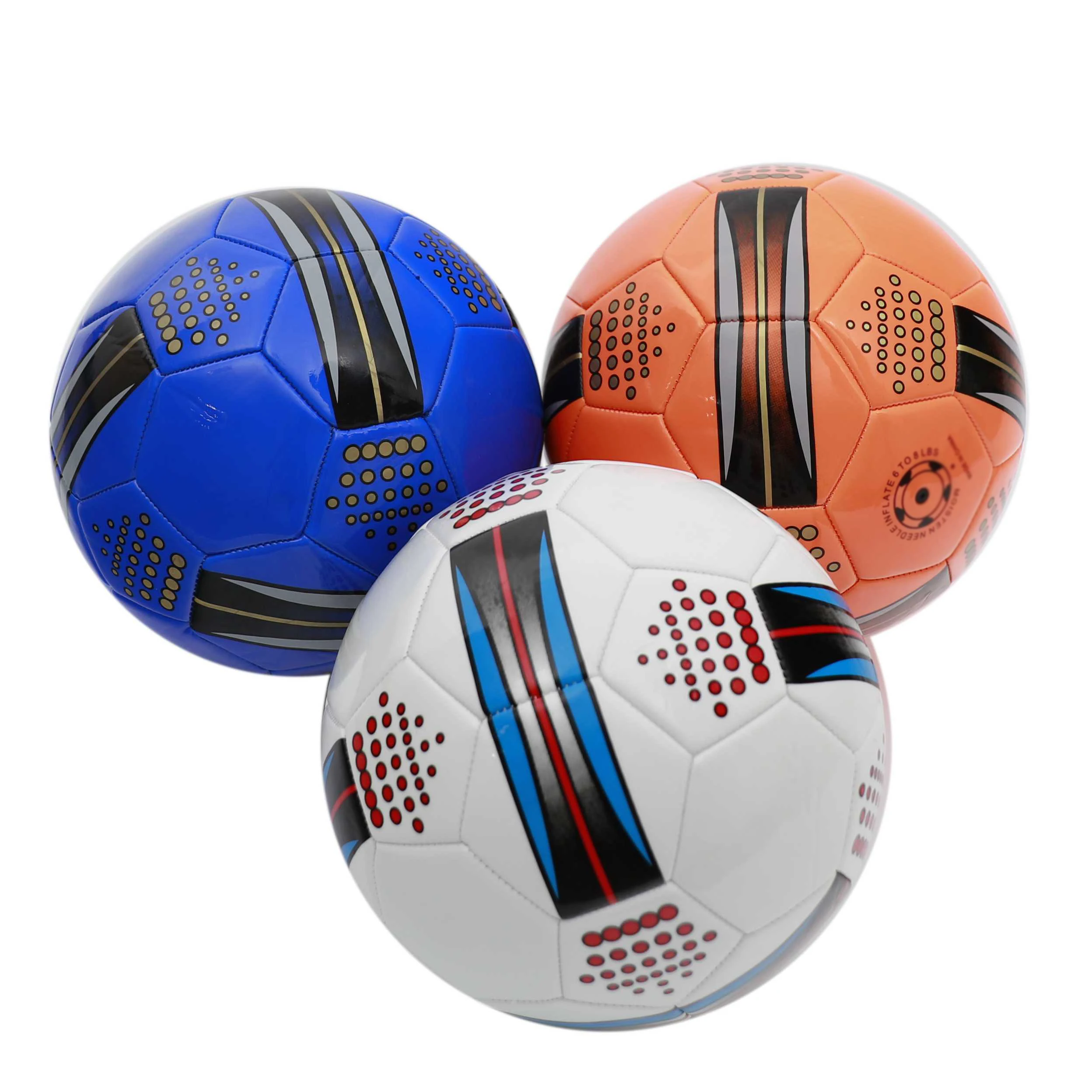 Custom Design wholesale star printed pu tpu leather low bounce soccer ball futsal balls football size 4