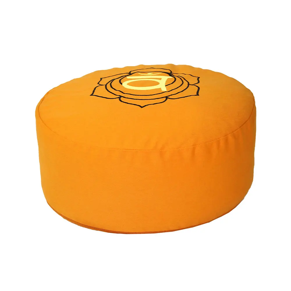 Comfortable Best Quality Product Zafu Meditation Round Cushion- Solid color top Emb Lowest Price